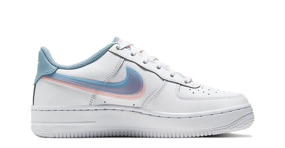 Nike Air Force 1 Double Swoosh Blue Pink