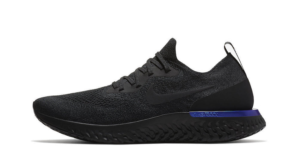 Nike Epic React Flyknit "Black / Racer Blue"