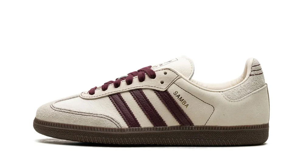Adidas Samba OG "Wonder White/Maroon"