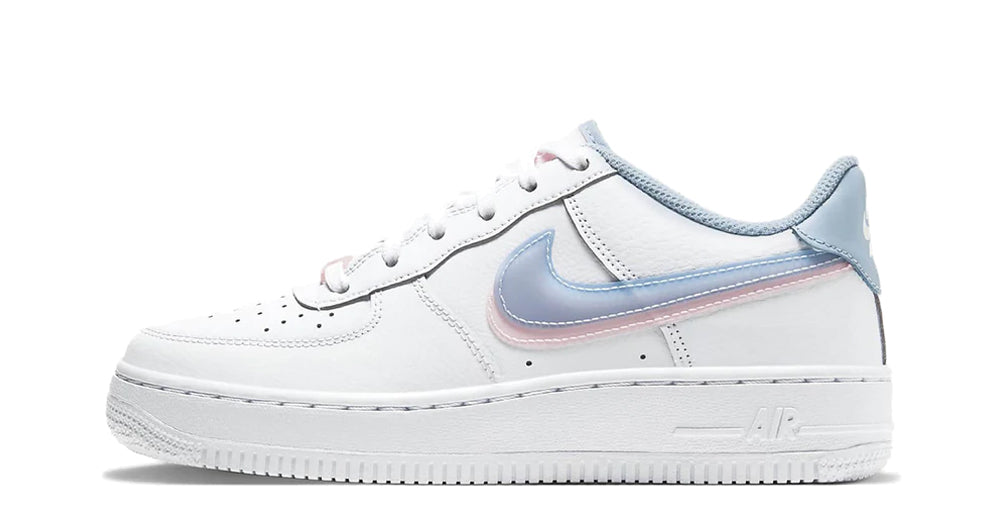 Nike, Shoes, Pink And Blue Double Swoosh Nike Air Force S