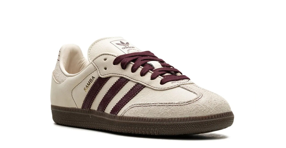 Adidas Samba OG "Wonder White/Maroon"