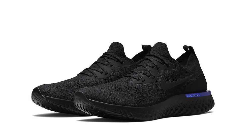 Nike Epic React Flyknit "Black / Racer Blue"